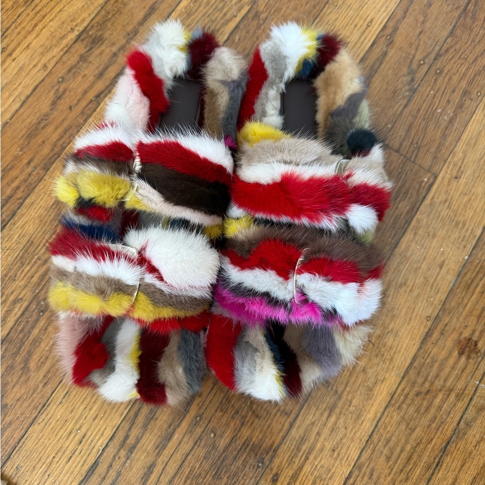 Mink Fur Slide Sandals
